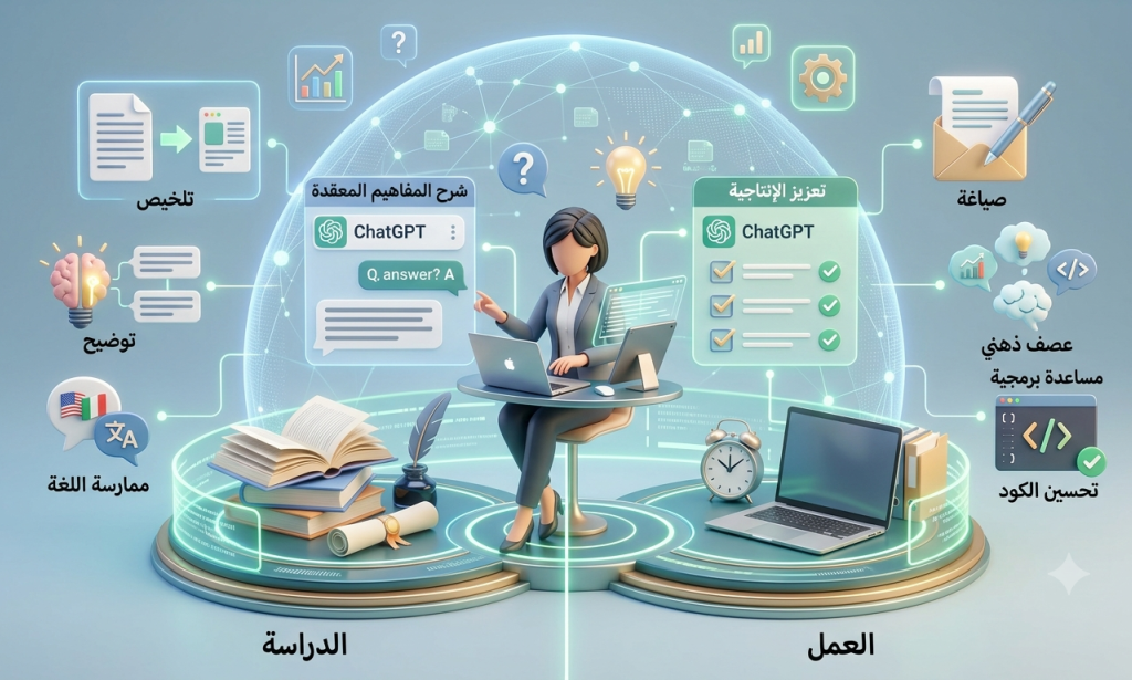 كيفية استخدام ChatGPT في الدراسة والعمل: دليل شامل للمبتدئين والمحترفين