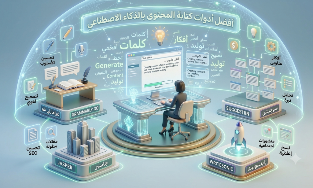 أفضل أدوات كتابة المحتوى بالذكاء الاصطناعي في 2026: دليل شامل للمبدعين والمسوقين