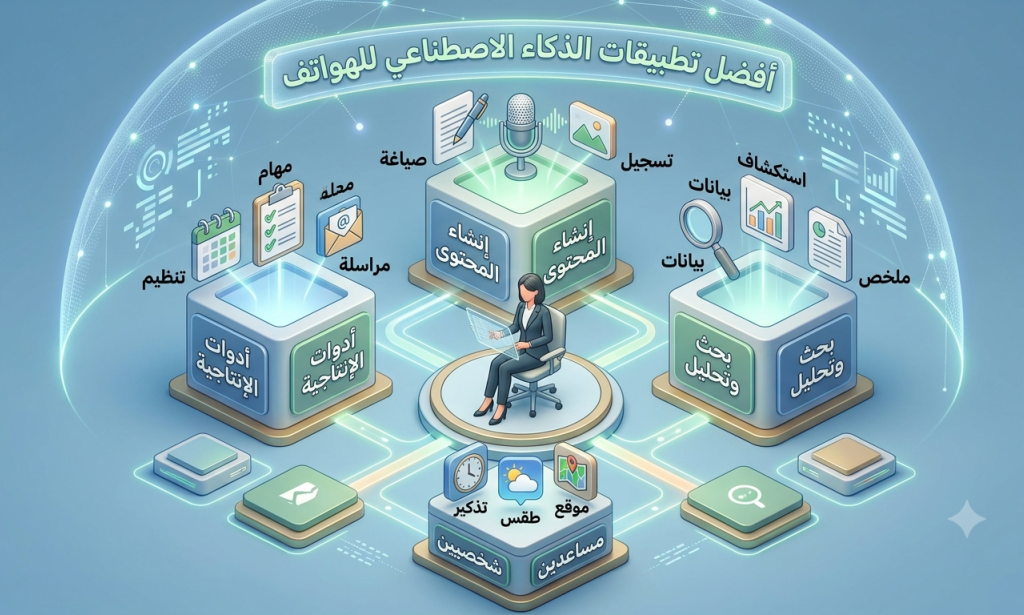 أفضل تطبيقات الذكاء الاصطناعي للهواتف في 2026: دليل شامل لتعزيز إنتاجيتك وإبداعك