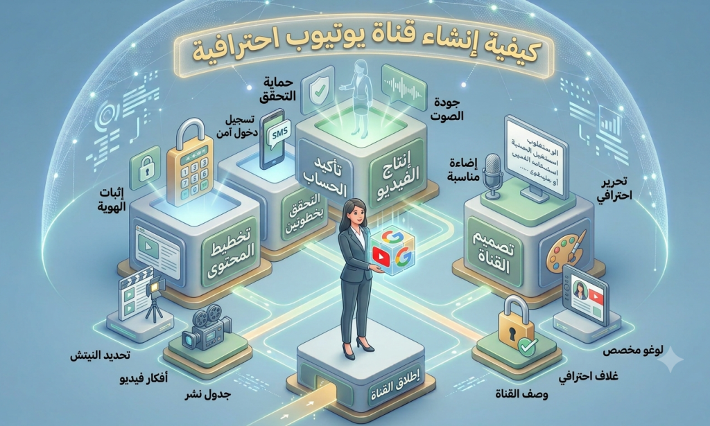 كيفية إنشاء قناة يوتيوب احترافية: دليل خطوة بخطوة للمبتدئين 2025