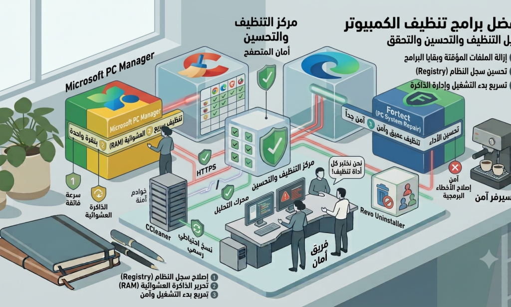 أفضل برامج تنظيف الكمبيوتر في 2026: دليل شامل للمقارنة