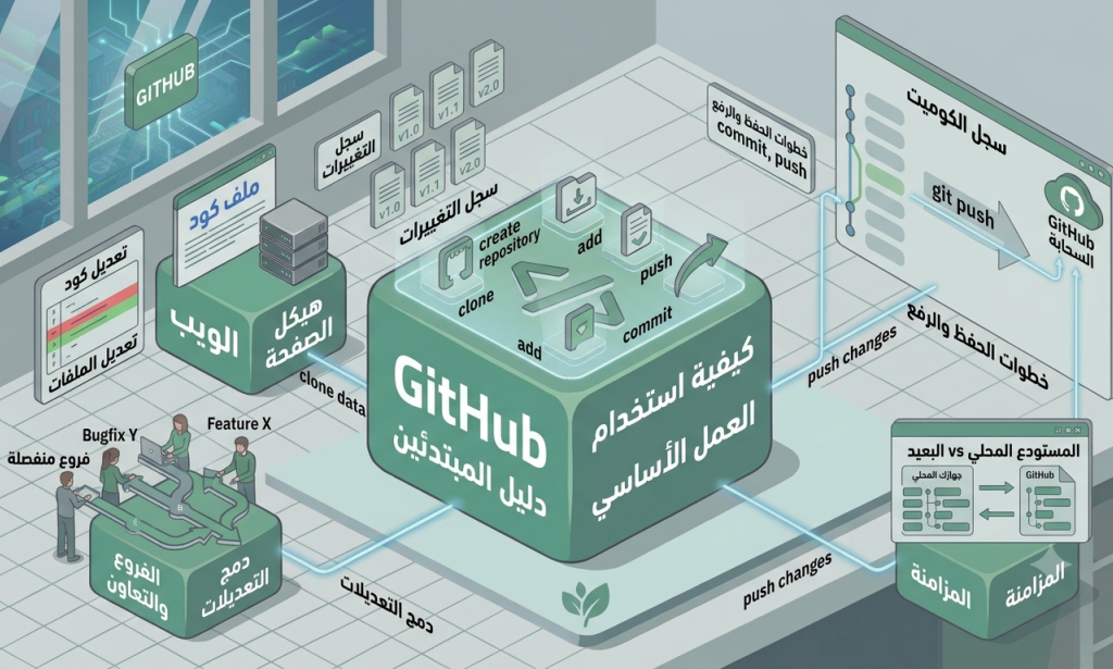كيفية استخدام GitHub: دليل شامل للمبتدئين