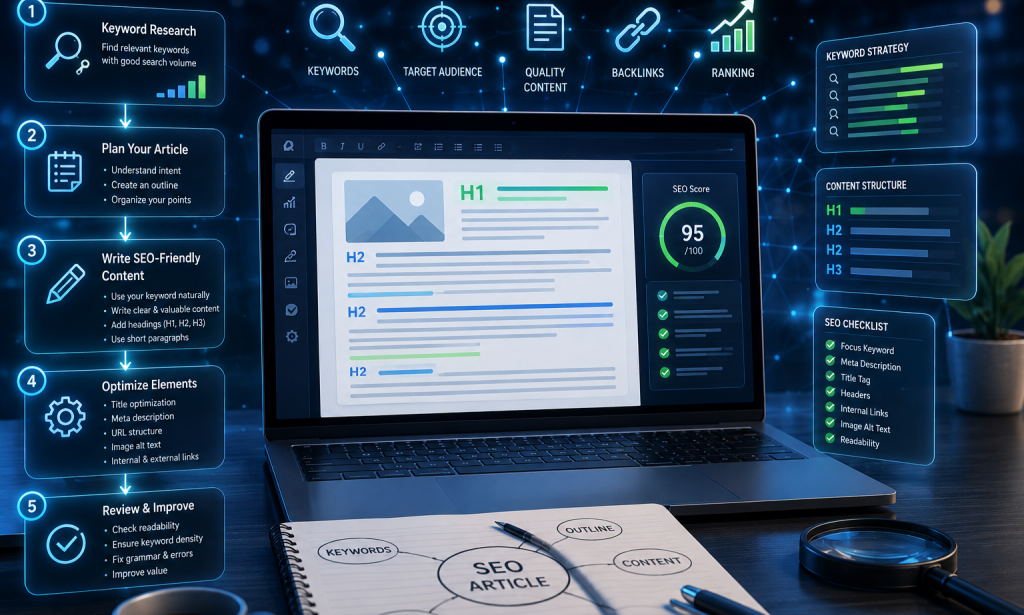 كيفية كتابة مقال متوافق مع SEO: دليل شامل خطوة بخطوة